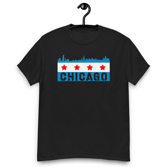 Vintage Chicago Illinois Flag Tees Skyline T-Shirt