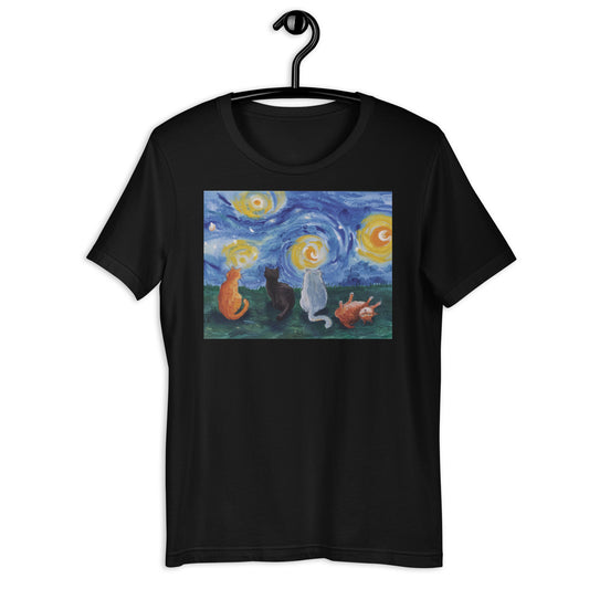 Starry Night Cat T-Shirt